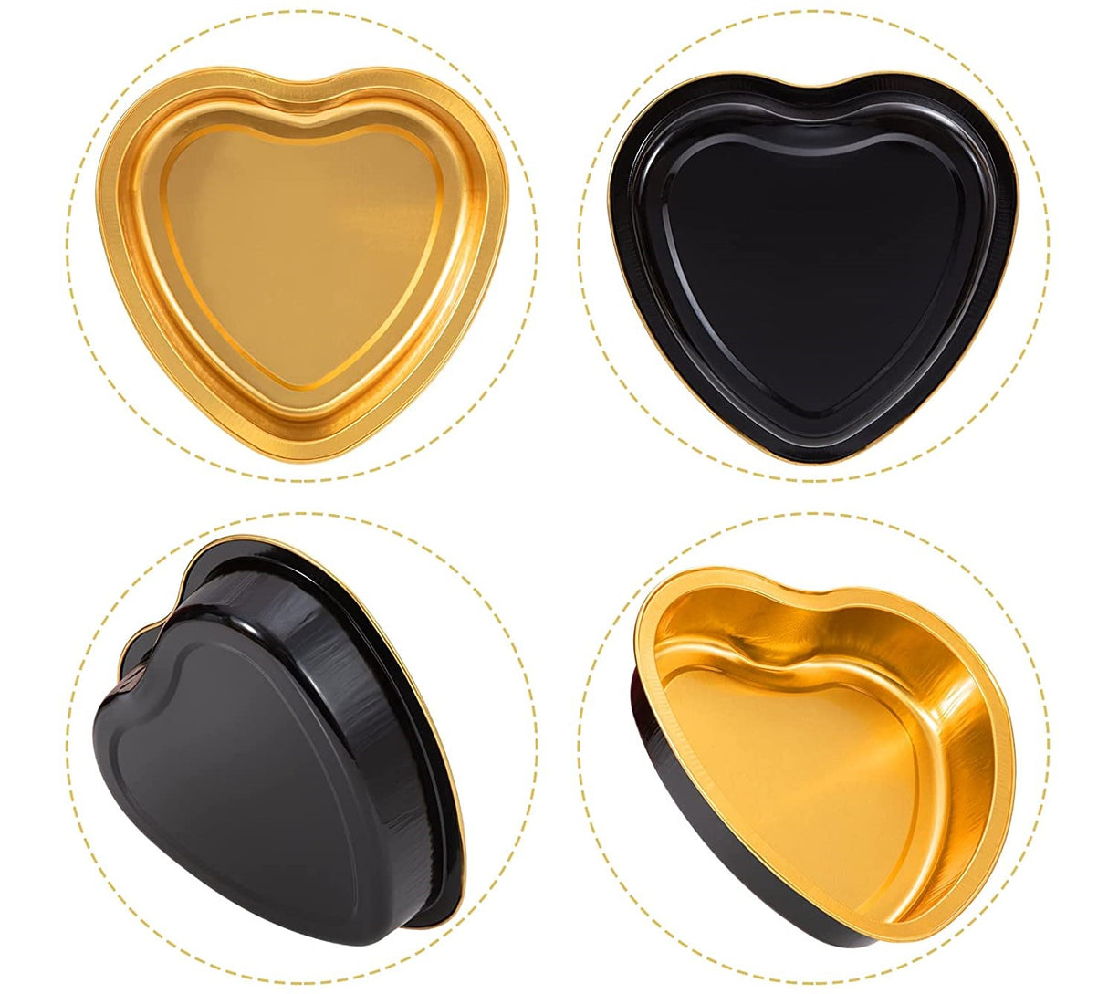 8 oz. Colored Heart Shaped Dessert or tart pan - Case of 1000 - #A255NL