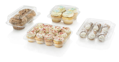 12 Compartment Plastic Mini Cupcake/Muffin Container - Case of 250 - #SLP34