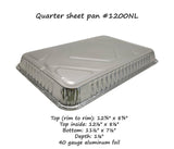 Disposable Quarter-size Foil Sheet Pan - Case of 100 - #1200NL