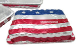 Disposable Aluminum American Flag Cake Pan - Case of 100  #1776NL