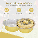 8 oz. Round Disposable Aluminum Foil Colored Dessert Pan - Case of 1000- #A8NL