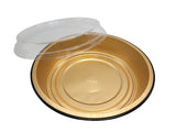 Handi-Stax 9" Round Gourmet To-Go Take Out Pans with Lids - Case of 50