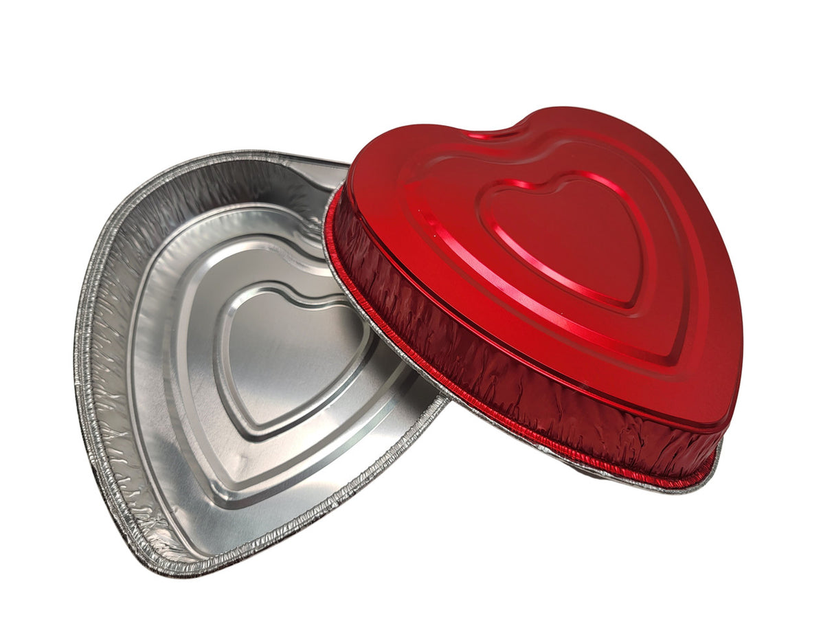 Disposable Heart Shaped Aluminum Foil Baking Pan - Case of 100 - #339