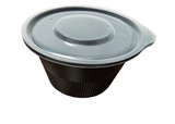 Cruiser® Bowl 5.8″ Round Black 24 oz. MFPP Medium Bowl w/ Lid Combo - Case of 624