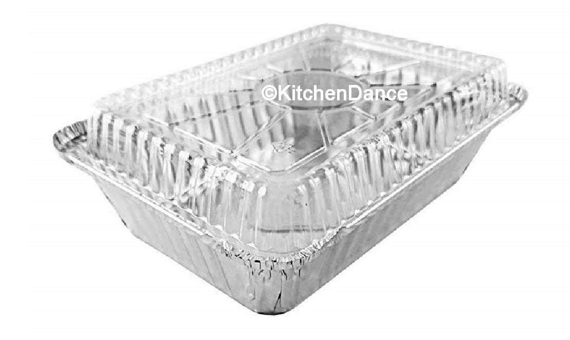 1½ lb. Shallow Carry Out Foil Pan with Plastic Lid - Case of 500 -  #230P