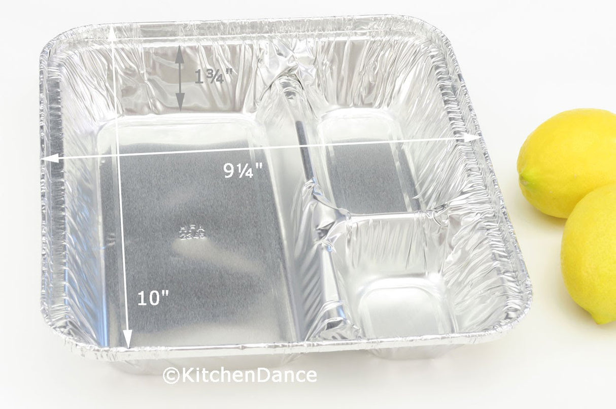 X- Large 3 Compartment Tray with Board Lid - Case of 250 - #2345L