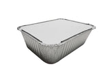 5 lb. Oblong Carryout Pan with Board Lid -  Case of 250 - #255L