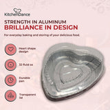 Heart Shaped Foil Pan with Plastic Dome Lid - Case of 100  #339P