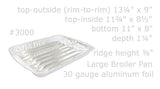 Large Disposable Aluminum Foil Broiler Pan - Case of 100 - #3000