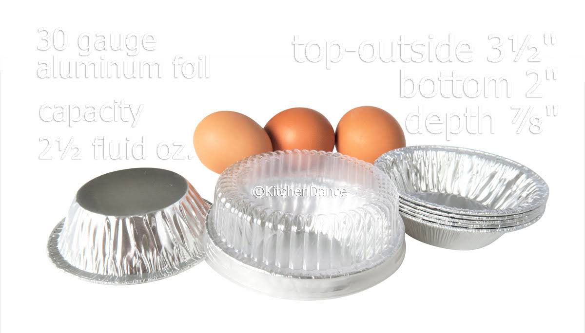 3" Disposable  Aluminum Tart Pan w/ Plastic Lid -  Case of 2000  #301P