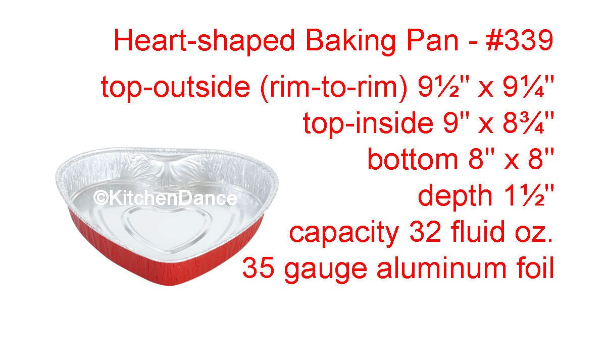 Disposable Heart Shaped Aluminum Foil Baking Pan - Case of 100 - #339