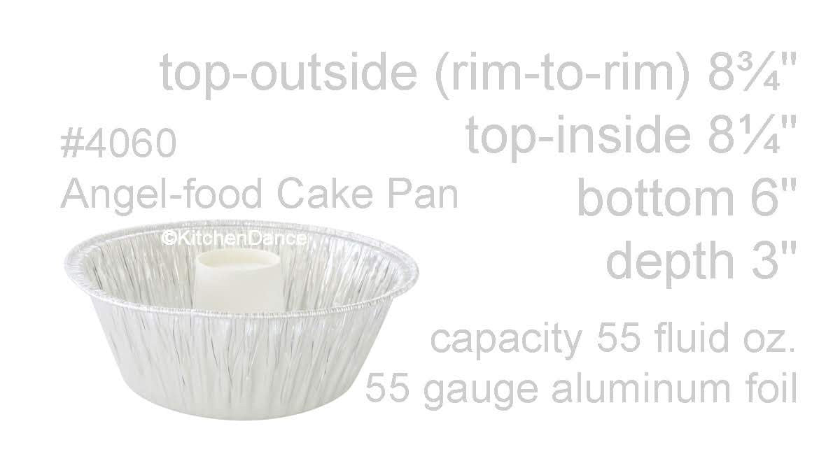 8" Angel Food Cake - Bundt Pan with Plastic Lid - Case of 100  #4060