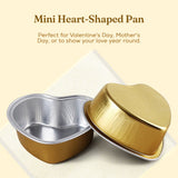 Mini Heart Shaped Foil Pan with Plastic Lid - Case of 2000 - #3055P