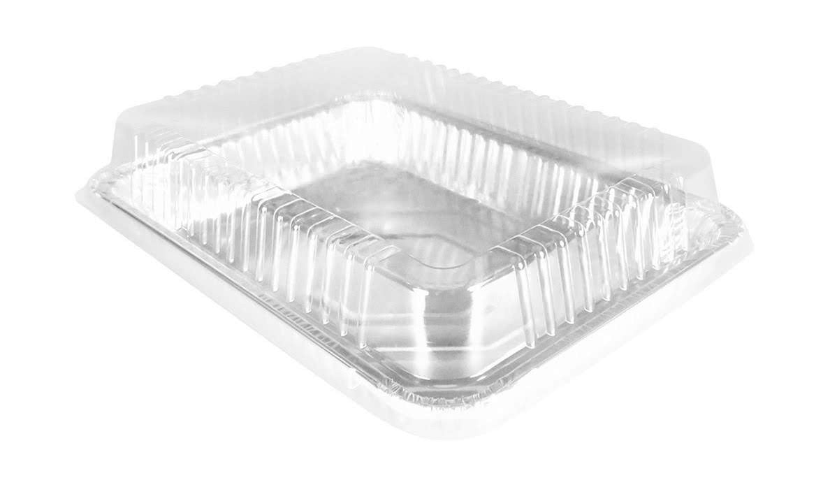 13"x 9"x 2" All Purpose Disposable Cake Pan w/  Dome Lid  - Case of 250  #4700P