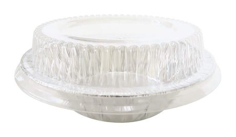 5" Disposable 8 oz.  Foil Tart or Pie Pan w/ Snap on Lids  Case of 1000 - #501P