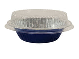 5" Disposable 8 oz.  Foil Tart or Pie Pan w/ Snap on Lids  Case of 1000 - #501P