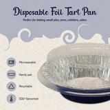 5" Disposable 8 oz.  Foil Tart or Pie Pan w/ Snap on Lids  Case of 1000 - #501P