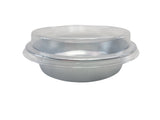 Handi-Stax 9" Round Gourmet To-Go Take Out Pans with Lids - Case of 50