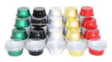 1½ oz. Colored Mini Foil Cups with Snap-on Lid - Case of 2000  #A45P