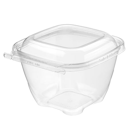 Safe-T-Chef 5 x 5 Tamper evident & tamper resistant microwaveable clamshell, 24 oz. - Case of 240