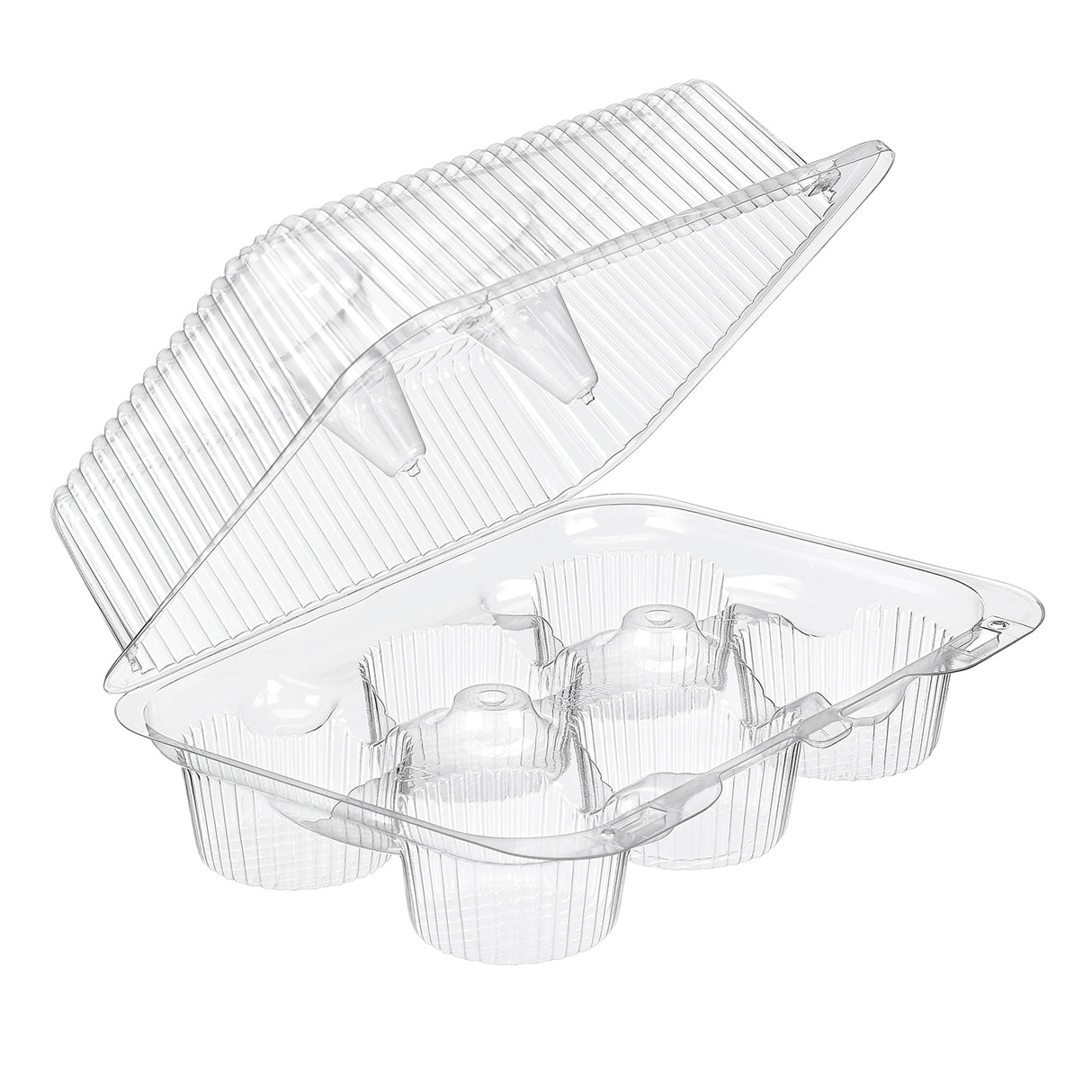 High Dome 6 Count Plastic Cupcake Container - Case of 300 - #CPC56