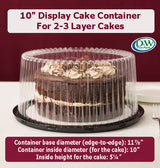 10" Cake Container for 2-3 layers  Case of 80 - #WG40