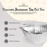 1 lb. Disposable Aluminum Take-out Pan with Plastic Lid  Case of 1000  #220P