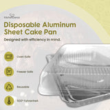 Disposable Aluminum Half Sheet Cake Pan with Plastic Lid  Case of 100 - #7300P