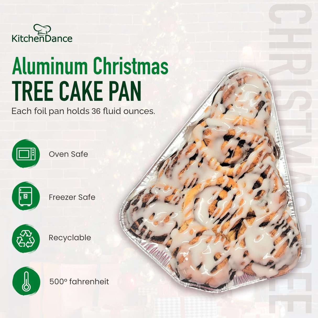 Disposable Christmas Tree Shaped Foil Baking Pan  NO lid- Case of 100 - #9501X