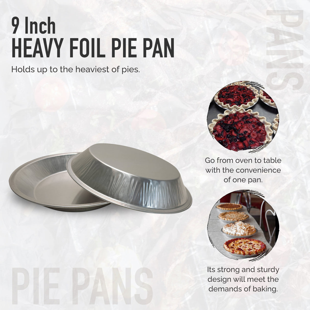 KitchenDance 9" Smoothwall Foil Pie Pan - Case of 500  #922