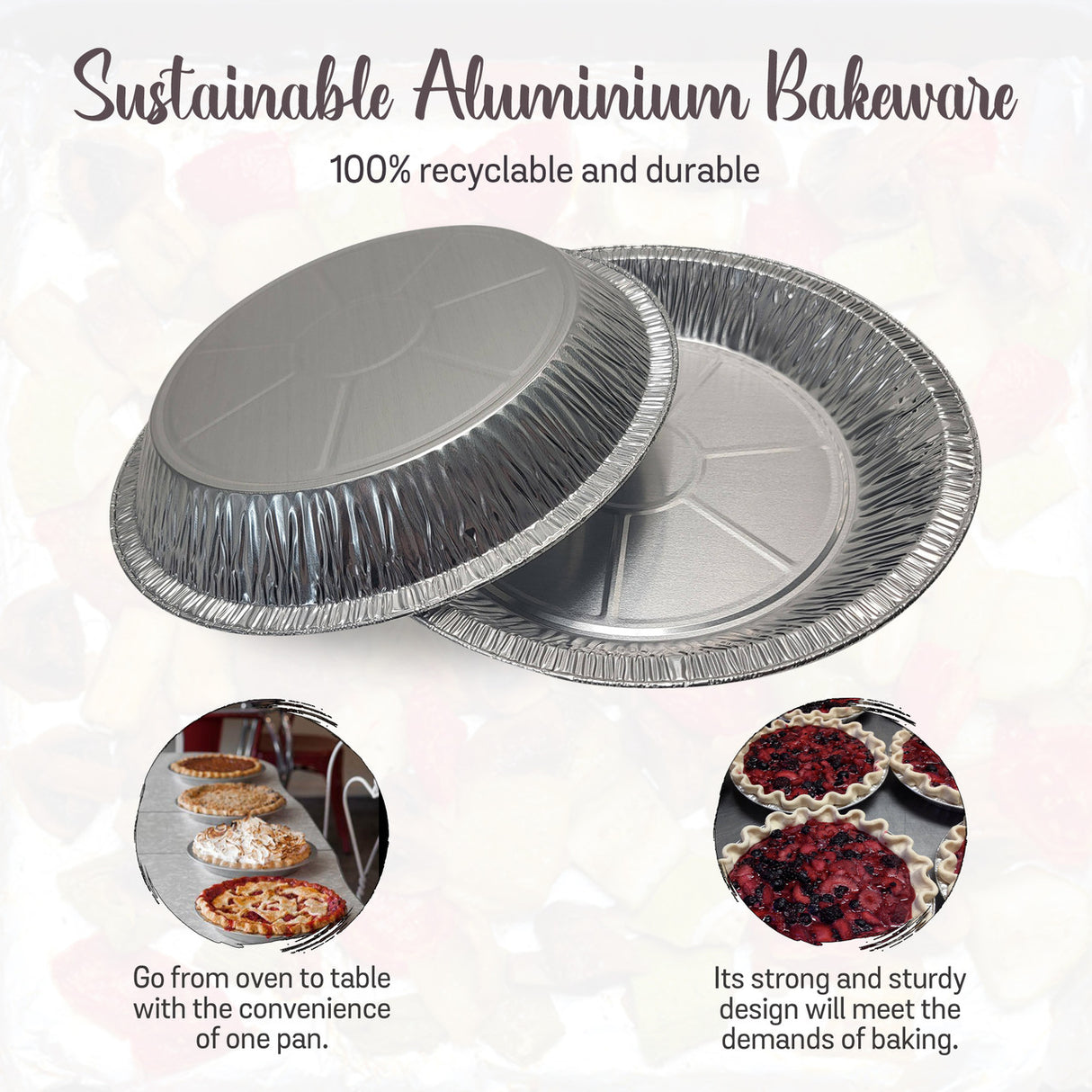 9" Disposable Aluminum Pie Pan - Medium Depth - Case of 500 - #D64