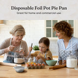 5¾" Disposable Aluminum Pot Pie Pan - Extra Deep - Case of 1000 -  #2400