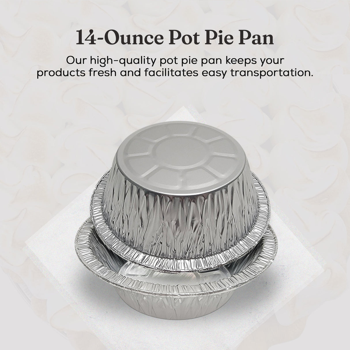 5¾" Disposable Aluminum Pot Pie Pan - Extra Deep - Case of 1000 -  #2400