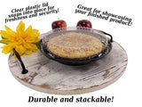 8" Two Piece High Dome Plastic Pie Container - Case of 100 #WJ37