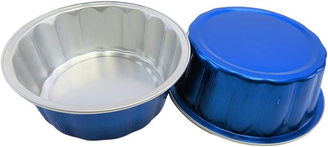 8 oz. Round Disposable Aluminum Foil Colored Dessert Pan - Case of 1000- #A8NL