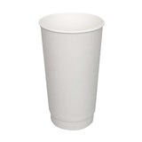 Prime Source White Paper Double Wall Hot Cup, 20 Ounce Capacity - Case of 500