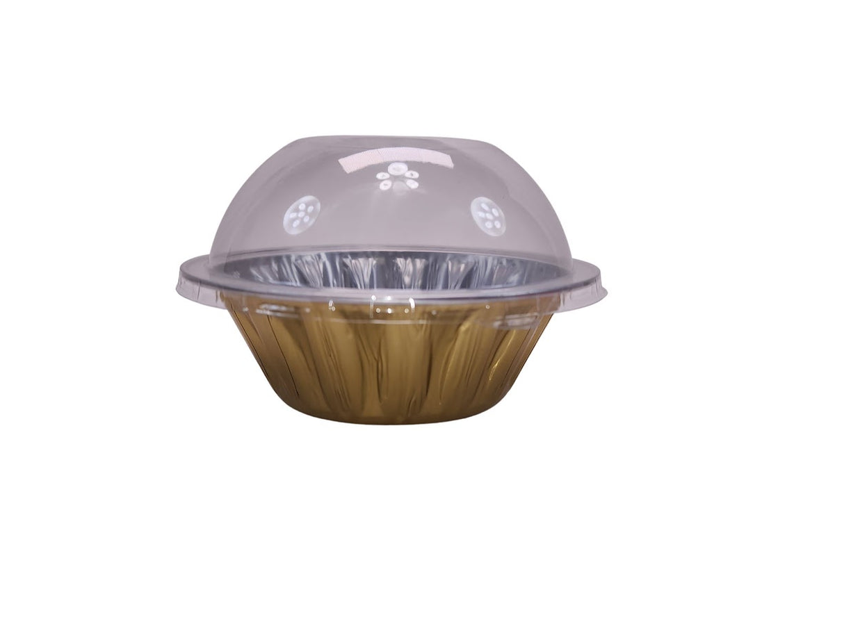 18 oz. Jumbo Disposable Aluminum Pot Pie Pan with Lid- Case of 600 -  #A57P