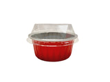 4.5 oz.  Colored Aluminum Dessert Cup w/ Plastic Lid- Case of 2000- #A35P