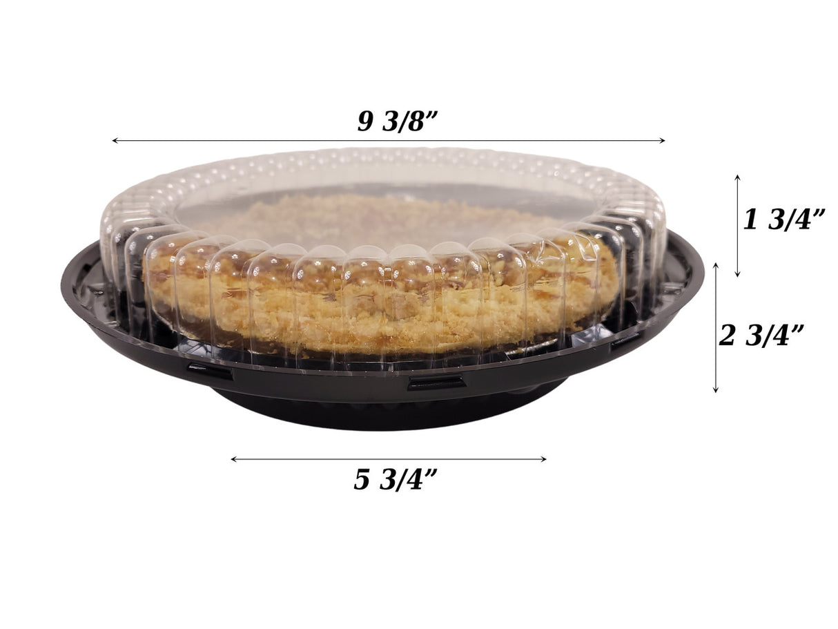 8" Two Piece High Dome Plastic Pie Container - Case of 100 #WJ37